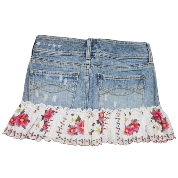 NWOT Abercrombie Vintage Denim Floral Skirt - Picture 10 of 10